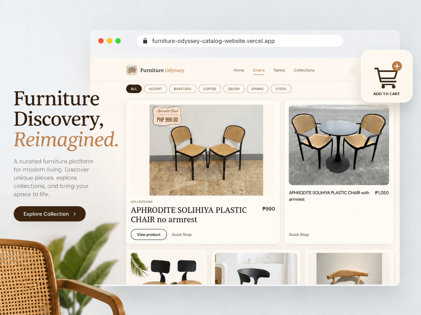 Furniture Odyssey digital showroom showcase